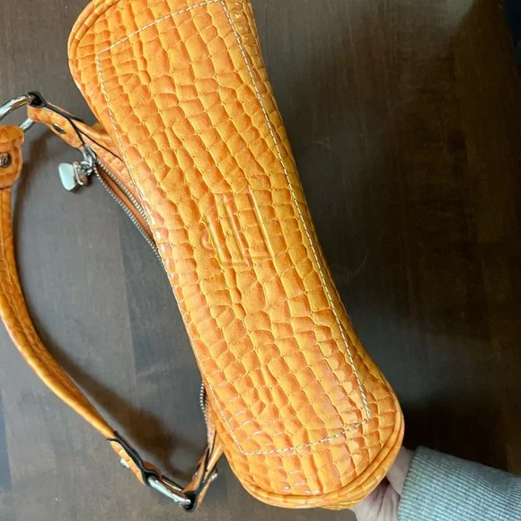Kathy van Zeeland mock croc hobo bag purse - Picture 2 of 3